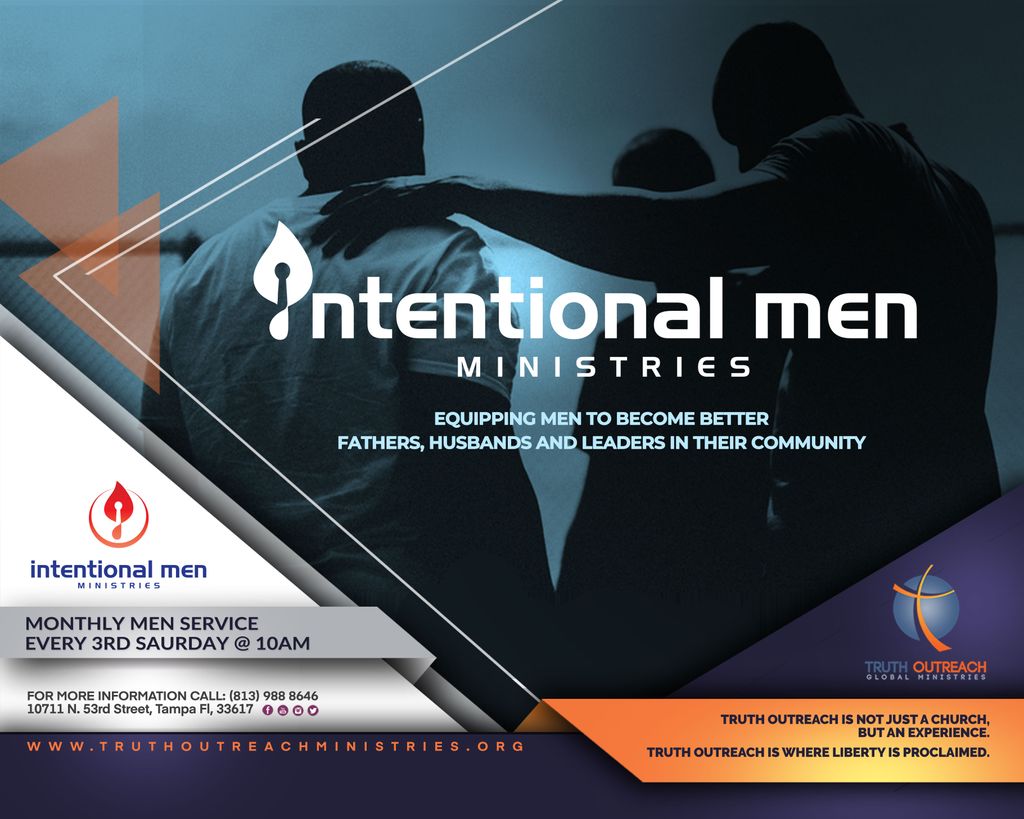 A poster of the intentional men ministries.